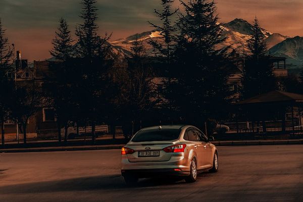Almaty city with mountain backdrop